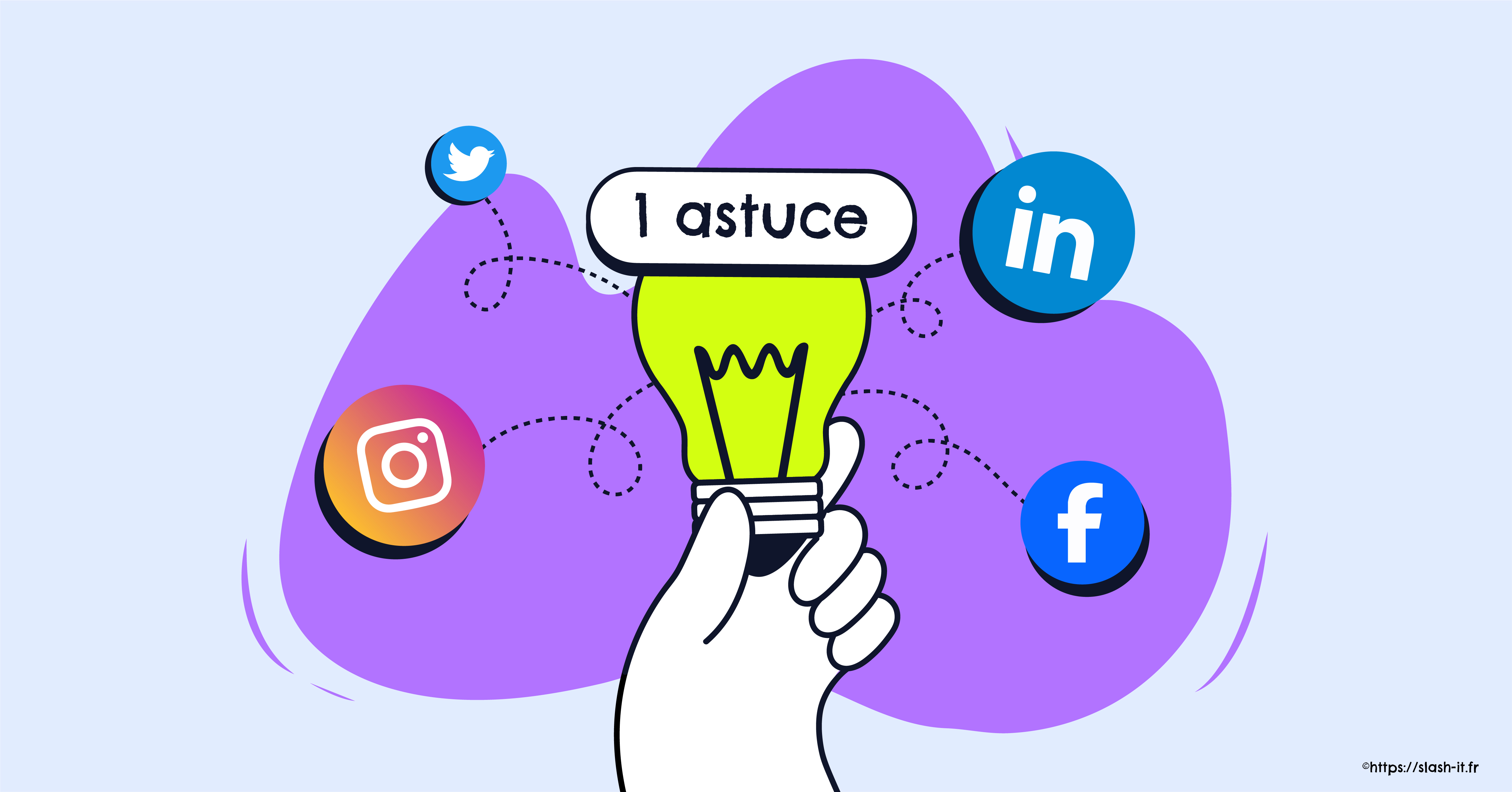 Visuel Slash it : 1 astuce pour se former à la gestion des réseaux sociaux d'entreprise rapidement