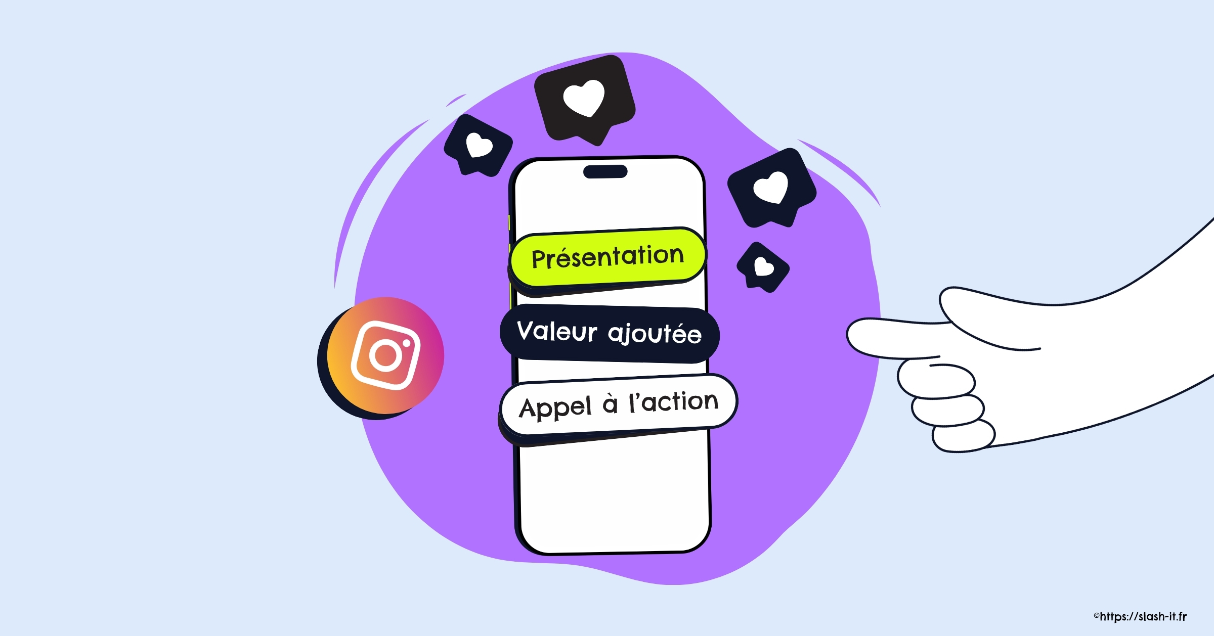 Visuel Slash it : 3 conseils pour faire une bonne bio Instagram ?