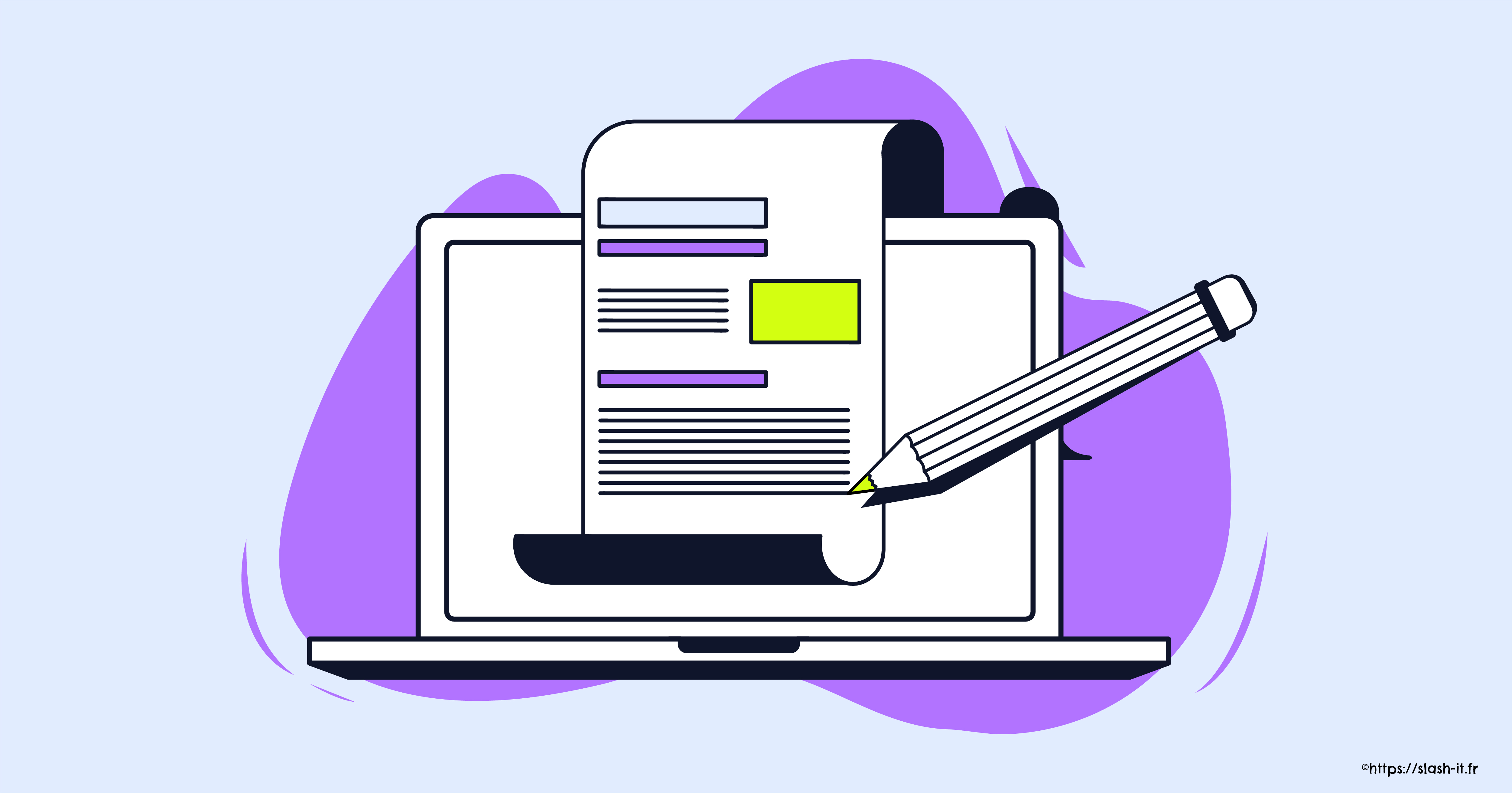 Visuel Slash it : 7 recommandations quand on crée sa page de blog professionnel