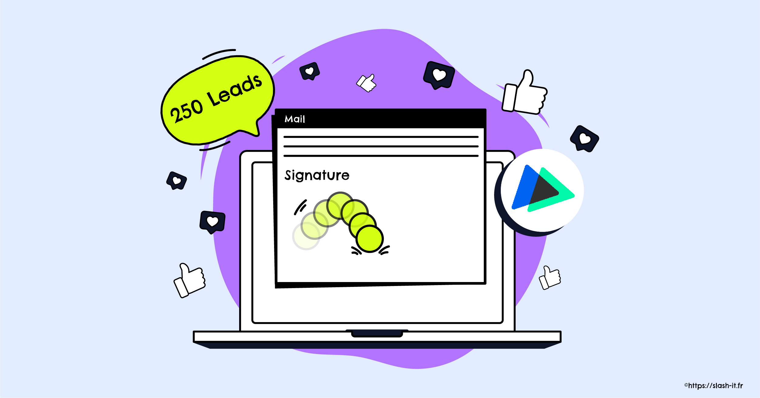 Visuel Slash-it : Comment Cliple a généré 250 rendez-vous en 2023 grâce à l'email outbound ?