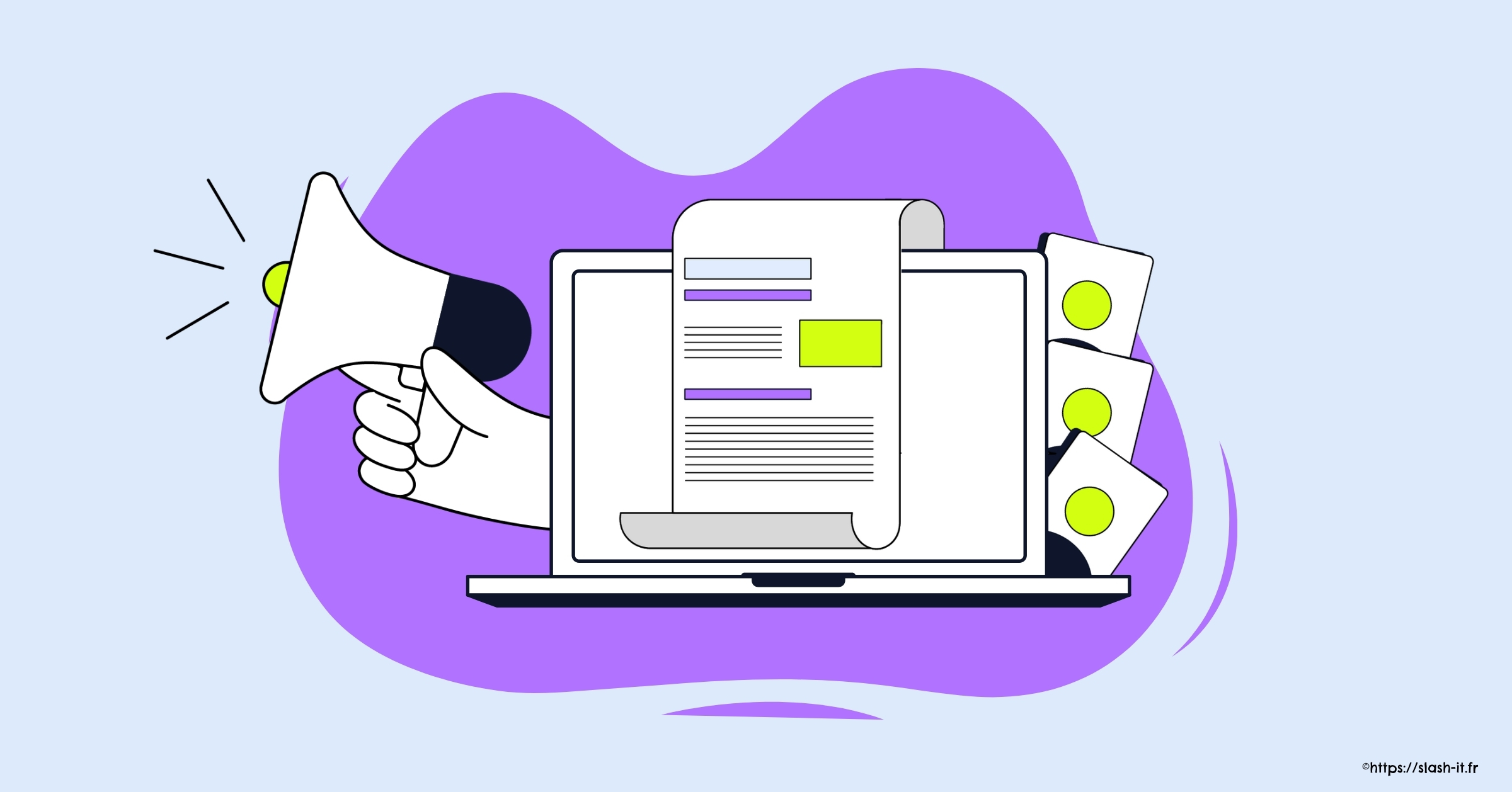 Visuel Slash it : Comment faire une newsletter pour avoir des visites sur son site ?