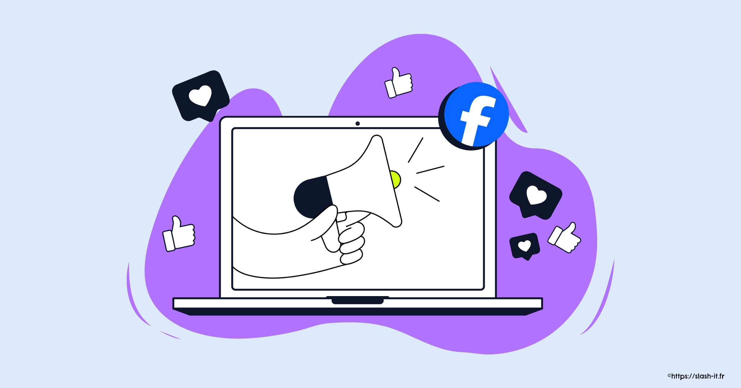 Visuel Slash it : Créer une page Facebook professionnelle