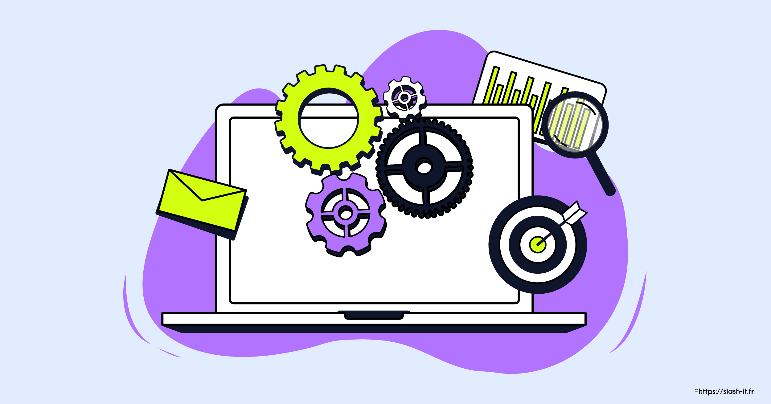 Visuel Slash it : Expert développement commercial digital