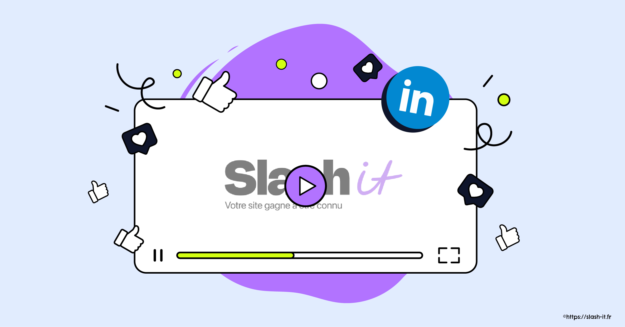 Visuel Slash it : Faire une vidéo de voeux d'entreprise et la partager sur Linked-in à ses clients