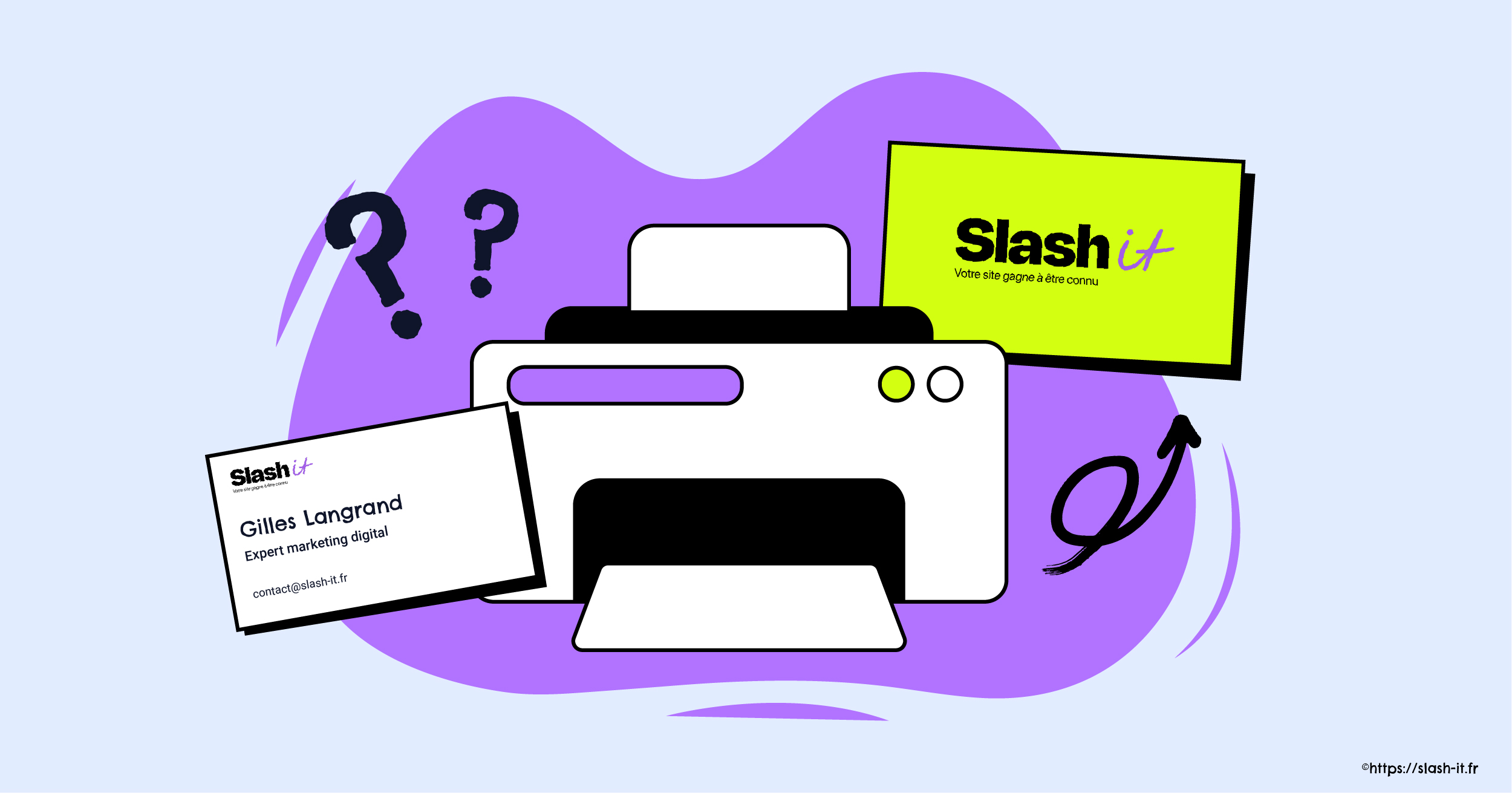 Visuel Slash it : Faut-il encore imprimer des cartes de visites pour faire connaître son entreprise