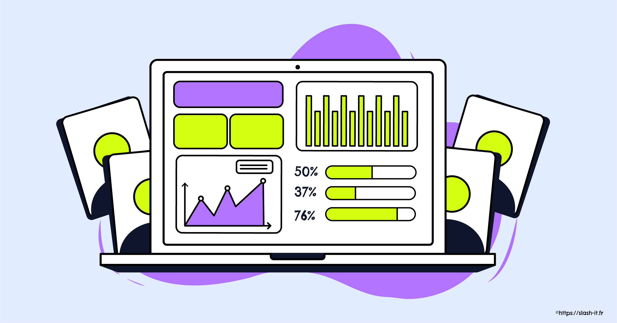 Visuel Slash it : Quel logiciel de comptabilité, facturation et gestion de projet choisir quand on lance sa start-up